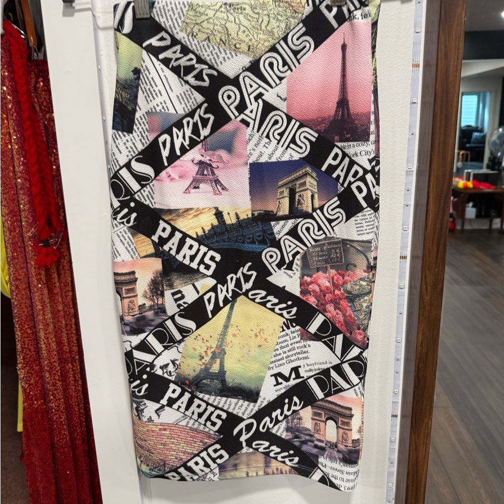 Paris Print Women's Skirt